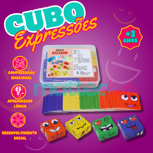 Cubo Expressões Kids Montessori
